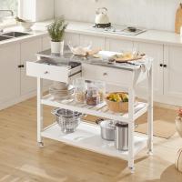 FKW47-W Carrito de Servir Carrito Auxiliar Cocina estantería de Cocina Carrito de Cocina móvil 100 x 92 x 45 cm Blanco ES - details 28