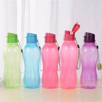 Botella de agua de plástico de 800/1100ML, hervidor de agua duradero de Color sólido a prueba de fugas, gran capacidad, taza de agua deportiva, Fitness - details 0