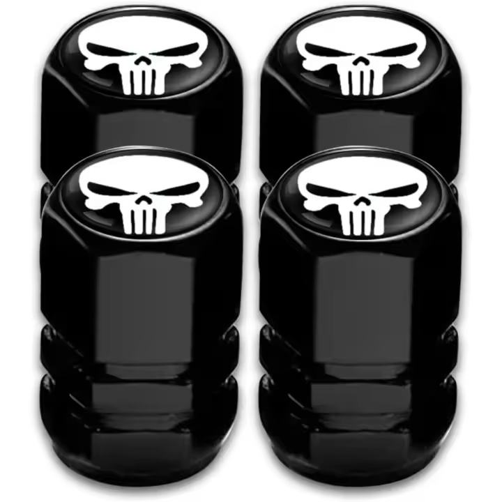 Tapa de válvula de acero inoxidable para ruedas de automóviles, tapa de válvula de metal antipolvo universal, 4 piezas - 1