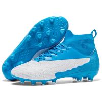 Zapatos de Fútbol de Caña Alta AG/FG Cleats para Hombres y Niños Deportivas de Entrenamiento para Adultos y Niños - details 7