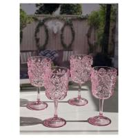Juego de 4 vasos de plástico Paisley (13 oz), juego de vasos acrílicos sin BPA, vasos irrompibles, copas de vino - details 2