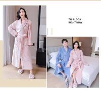 Batas cálidas de invierno para hombre y mujer, bata de lana esponjosa, ropa de dormir larga, bata de baño peluda para Hotel y Spa - details 2