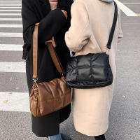 Bolso de hombro acolchado a cuadros, bolso de diseñador para mujer, bolsos de compras cruzados con solapa de cuero PU, invierno - details 3
