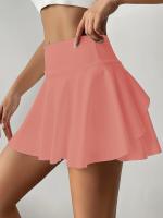 Skort Deportivo de Tiro Alto para Mujer - , Mezcla de Espándex/Poliestere Elástico, Plisado con Bolsillos para Tenis, Correr y Estilo Activo, Ropa Casual Atlética |   Textura Suave - details 3