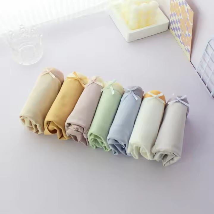 7Pcs/Set Sexy Low Waist Pure Cotton Panties Women Breathable Underwear Young Girls Briefs Seamless Ladies Panty Female Lingeries - 1