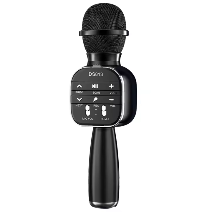 Micrófono de mano inalámbrico con Bluetooth, altavoz profesional, reproductor de música, micrófono para juegos, DS813, KTV en casa - 1