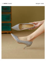 Zapatos de novia de mujer, nuevos tacones altos nupciales chinos de alta gama, no se cansan de tostar cristal, solo zapatos. - details 9