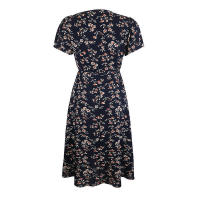 Elegante vestido de fiesta en la playa Serie A de manga corta, cuello en V bohemio, estampado floral de verano adecuado para mujeres - details 30