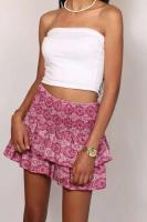 Ral plisado corto para mujer, falda Vintage de cintura alta con volantes, vestido bohemio de vacaciones para mujer - details 19