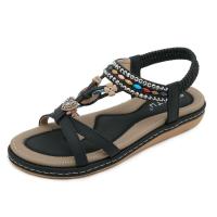 W676-4 Nuevas Sandalias Planas de Playa Casuales con Pedrería Primavera Verano 2025 para Mujer Cómodas y Versátiles - details 7