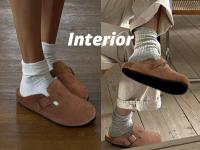 evellyhootd Zuecos de Ante con Punta Redonda y Plantilla de Corcho Cómodo para Mujer con Hebilla Ajustables 【Se recomiendan pies anchos y empeines gruesos para una talla más grande】 - details 3