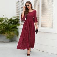 2025 Primavera Nuevo vestido largo de encaje grande para mujer, moderno y esencial para desplazarse - details 6