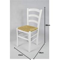 Venezia para Cocina y Comedor, Estructura en Madera de Haya barnizada Color Blanco y Asiento - details 2