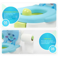 Orinal realista para niños, inodoro con soporte de papel, Mango antideslizante, inodoro de entrenamiento para bebés, orinal para niños - details 1