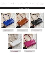 Bandolera de cuero de charol elegante, bolso de gran capacidad de estilo coreano dulce para las axilas, bolso de mano liso de Color sólido para ir al trabajo al aire libre - details 1