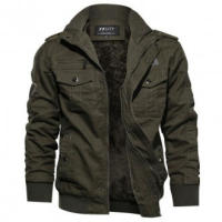 Chaqueta de invierno cálida para hombre, lino poliéster, forro polar - details 3