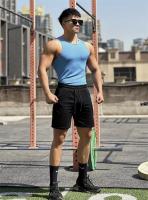 Chaleco elástico a rayas para hombre, camiseta sin mangas de gran tamaño con cuello redondo, camiseta sin mangas para gimnasio, deportes, fitness, correr, entrenamiento, culturismo - details 10