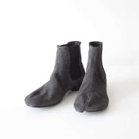 Nuevos botines elásticos con punta dividida, zapatos de mujer de tacón bajo de cuero de ante gris, con botas más grandes que Chelsea - details 1