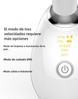 Masajeador de belleza, Instrumento de limpieza con luz en color, Lifting facial de Microcorriente y Reafirmante - details 4