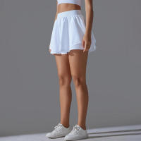 Falda de tenis de bádminton para mujer, interior, secado rápido, elasticidad, doble capa, yoga - details 1