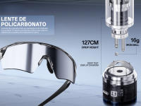 Gafas de Ciclismo KAPVOE Polarizadas para Hombres y Mujeres con 4 Lentes Intercambiables TR90 Protección UV Deportivas para Bicicleta Running MTB Material de Marco Policarbonato - details 2