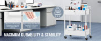 Carro de laboratorio SucceBuy, carro utilitario de acero inoxidable. Carro médico, para laboratorio, hospital, odontología, salón y belleza. - details 1