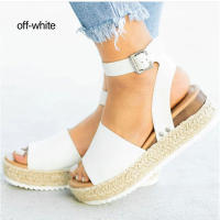 Sandalias Casuales de Moda para Mujer Talla Grande, Estampado de Leopardo, Hebilla de Cinturón Redondo, Verano Novedad - details 2