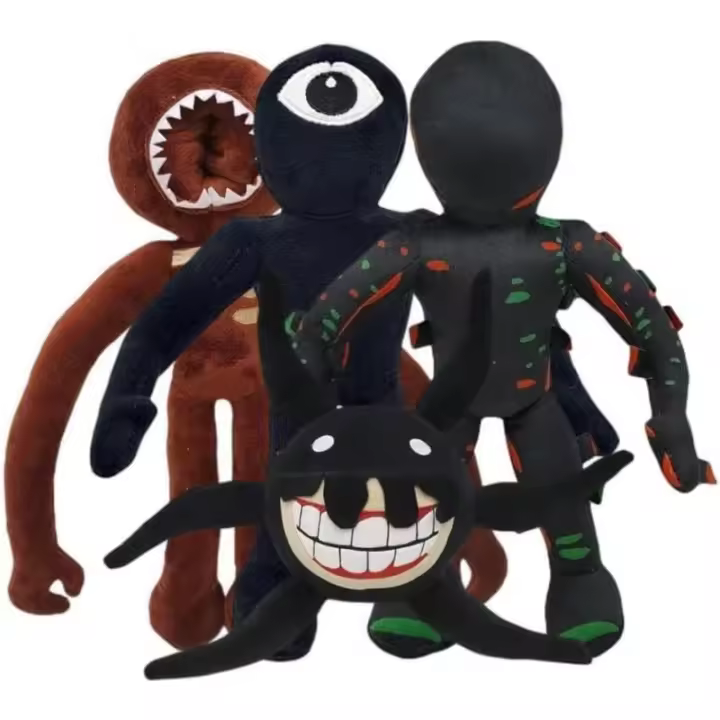 Juguetes de peluche de monstruo de terror para niños y adultos, juguetes para fanáticos de los juegos, regalos de fiesta de cumpleaños y Navidad, 4 piezas - 1