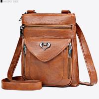 Funda para funda, bolso cruzado de tres capas para teléfono, bolso de pecho Retro impermeable para teléfono, bolso de mensajero Vintage de gran capacidad para teléfono móvil - details 3
