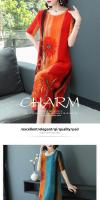 Vestido de Moda de Verano Casual para Mujeres Mayores Cintura Alta, Mangas Cortas, Estilo Suelto - details 1