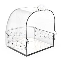 Práctica caja de ducha para pájaros con montaje en pared, antideslizante, multifuncional, bañera para periquitos, estilo cajonera colgante, caja de Baño de aves, jaula para mascotas - details 4