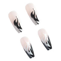 Uñas postizas con llamas impresas, decoración Artificial, cómodas de llevar, manicura para actuaciones en escenario - details 4