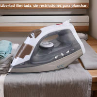 Portátil 1100W-1300W Plancha de Vapor de Cerámica Antideslizante Funciones de Pulverización y Chorro de Vapor Potentes Ideal para Ropa Fina, Transporte de Viaje - details 2