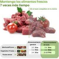 Máquina para hacer alimentos húmedos y secos, selladora al vacío, función de sellado - Contiene 10 bolsas de almacenamiento al vacío - details 1