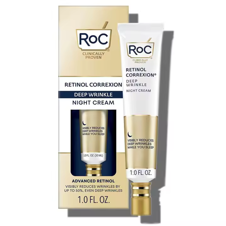 Hot RoC Retinol Correxion Crema de noche antiarrugas profundas 1 oz (paquete de 6) - 1