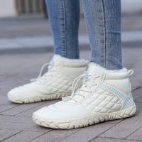 Botas de nieve de invierno para hombres y mujeres, zapatos descalzos forrados de piel cálida, repelente al agua, caja de punta ancha, botines ligeros para exteriores - details 18