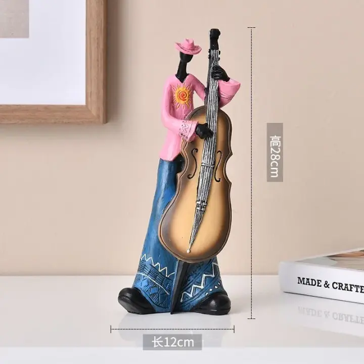 Estatua de resina de banda de Rock moderna, estatua de figura creativa nórdica, decoración del hogar, sala de estar y oficina, estilo moderno - 1