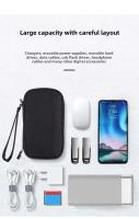 Nueva bolsa de almacenamiento de cables Digital multifuncional, bolso organizador de electrones de tela Oxford de doble capa con banco de energía móvil - details 5