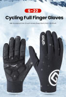GIYO-guantes cálidos de invierno para ciclismo, manoplas gruesas largas de dedo completo, pantalla táctil, SBR, a prueba de golpes, para bicicleta de Palma - details 0