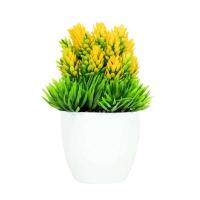 Bonsái verde artificial, tre pequeño, plantas herbáceas, decoraciones ETA, flores falsas para decoración del jardín del hogar, boda - details 14