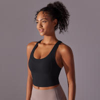 Hamidou-Chaleco de Yoga Sexy para mujer, Sujetador deportivo para Fitness, camisetas sin mangas de Color sólido para Yoga, gimnasio, correr, ropa interior transpirable - details 33