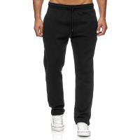 Pantalones casuales de moda para hombre de otoño e invierno, pantalones deportivos casuales de terciopelo cepillado de color sólido. - details 6