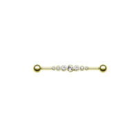 14G * 1,6*38mm colorido cz barbell industrial Hélix cartílago de oreja-piercing conch pendiente de barra pendientes joyas de cuerpo - details 14