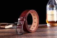 Cinturones de diseñador para hombre, piel de vaca auténtica de alta calidad, color marrón, de lujo,talla grande, 100% grano real - details 52