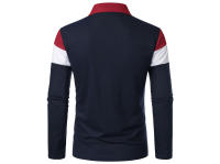 Polo de golf para hombre, camiseta a rayas de manga larga con solapa, ropa deportiva transpirable, primavera y verano - details 14