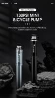 WEST BIKING-bomba portátil de alta presión para bicicleta de montaña y carretera, válvula Schrader Presta, Inflador de neumáticos de aleación, 130psi - details 0