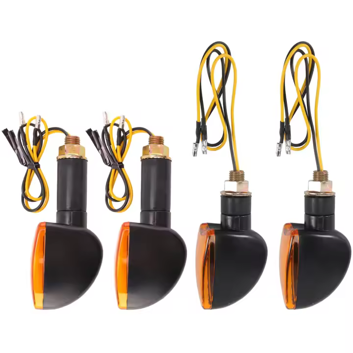 Indicador de señal de giro Universal para motocicleta, luz halógena intermitente delantera y trasera para Honda y Suzuki, 12V - 1