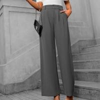 Pantalones de oficina de cintura alta y pierna recta para mujer para otoño - details 15