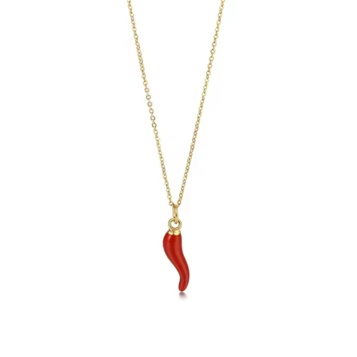 Collar con colgante de acero de titanio, joyería de pimienta Simple, nueva personalidad, Europa y América, venta al por mayor, N050 - 1