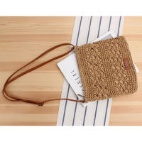2025 nuevo bolso tejido hueco hombro crossbody verano vacaciones playa bolso simple hecho a mano bolsa de paja - details 5